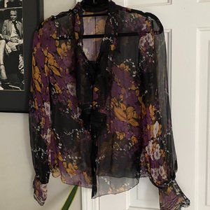 Elie Tahari Sheer Blouse